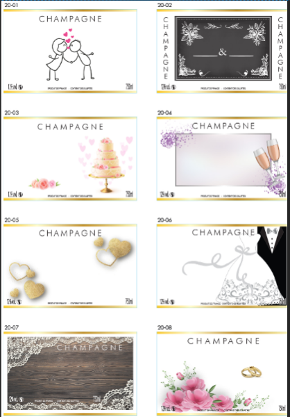 étiquettes personnalisées champagne 